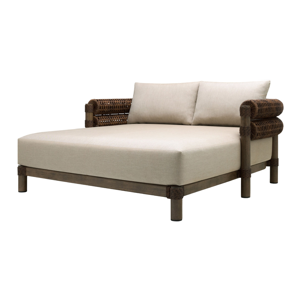 Modern European furniture - Cushioned Wicker Outdoor Daybed - www.oroa.com | Oroa.com