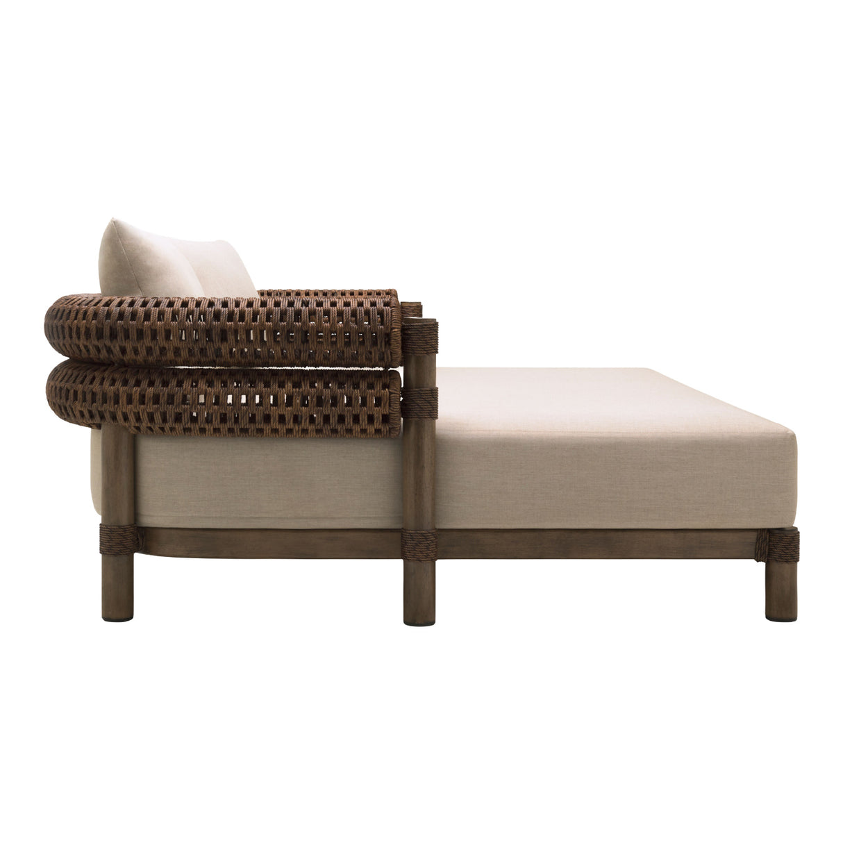 Modern European furniture - Cushioned Wicker Outdoor Daybed - www.oroa.com | Oroa.com