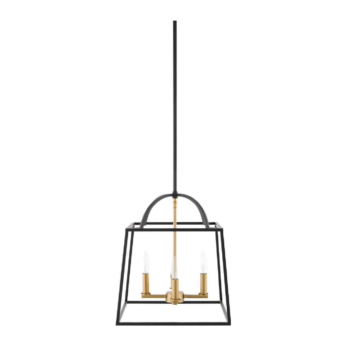 Modern European furniture - Black Iron Framed 4-Light Chandelier - www.oroa.com | Oroa.com