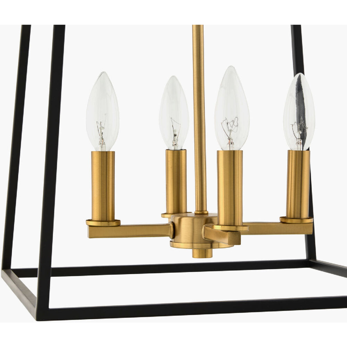 Modern European furniture - Black Iron Framed 4-Light Chandelier - www.oroa.com | Oroa.com