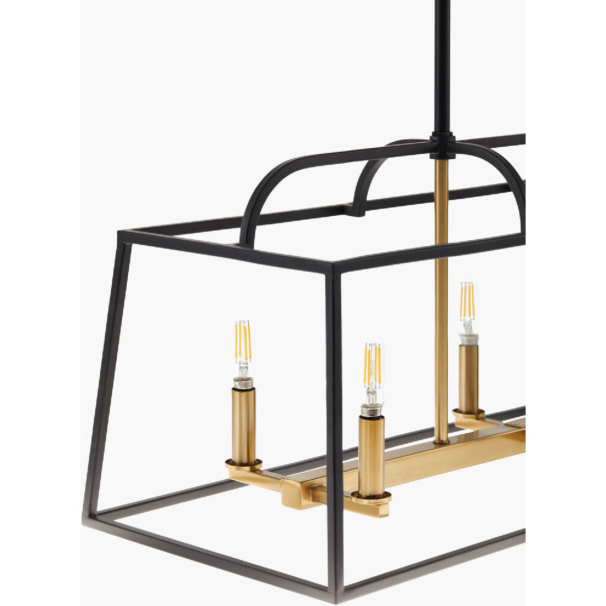 Modern European furniture - Black Iron Framed 6-Light Chandelier - www.oroa.com | Oroa.com