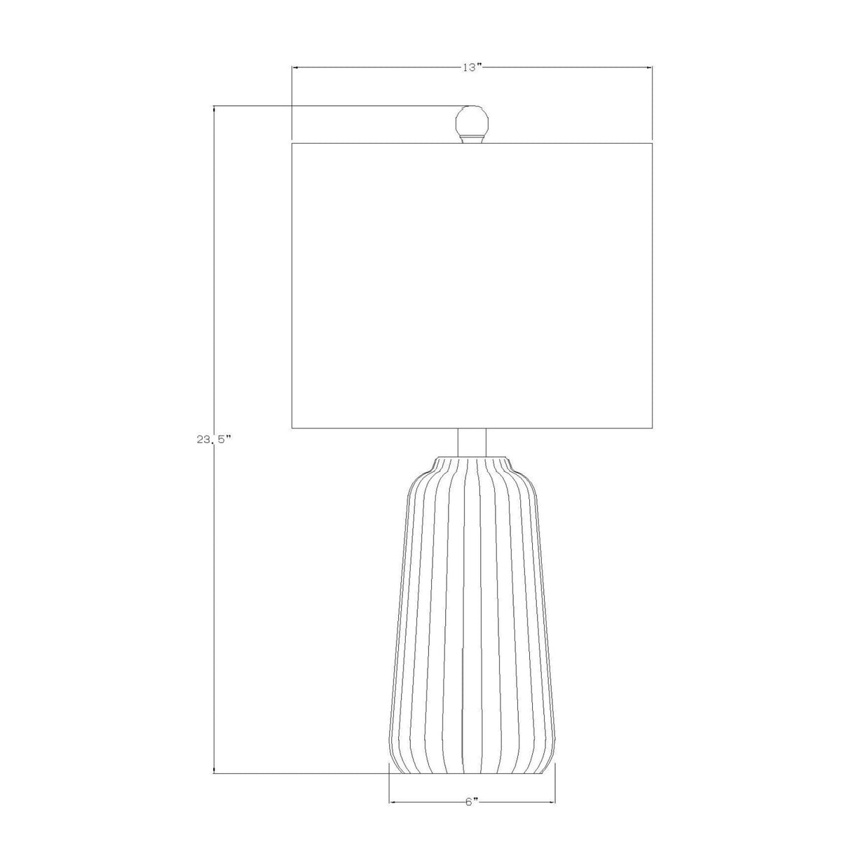 Modern European furniture - Glazed Blue Ceramic Table Lamp - www.oroa.com | Oroa.com