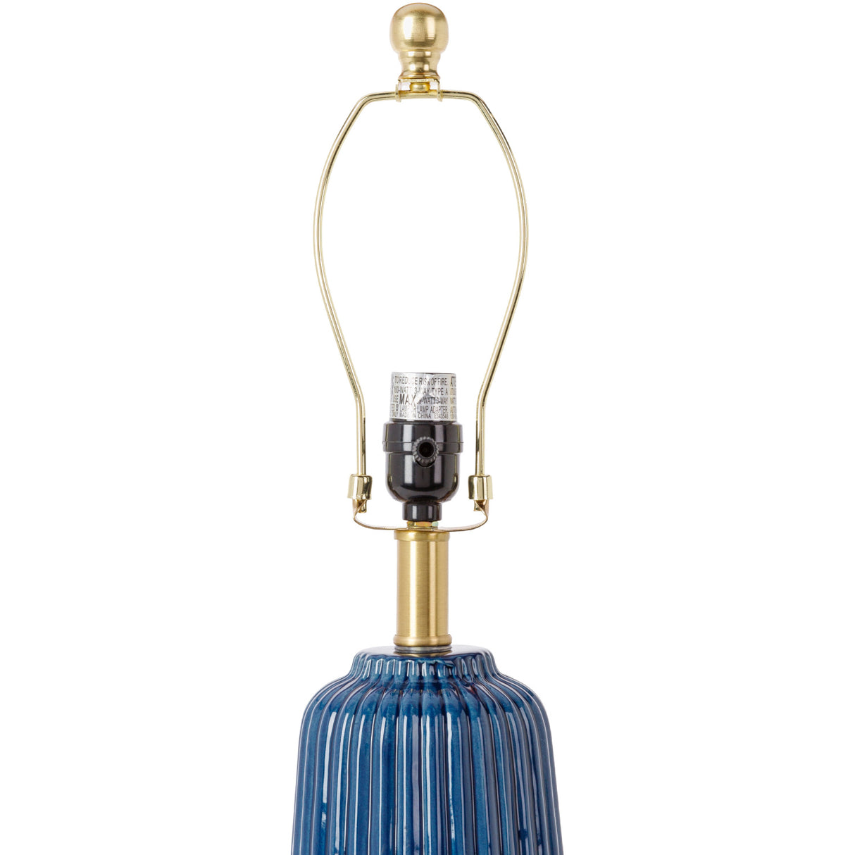 Modern European furniture - Glazed Blue Ceramic Table Lamp - www.oroa.com | Oroa.com