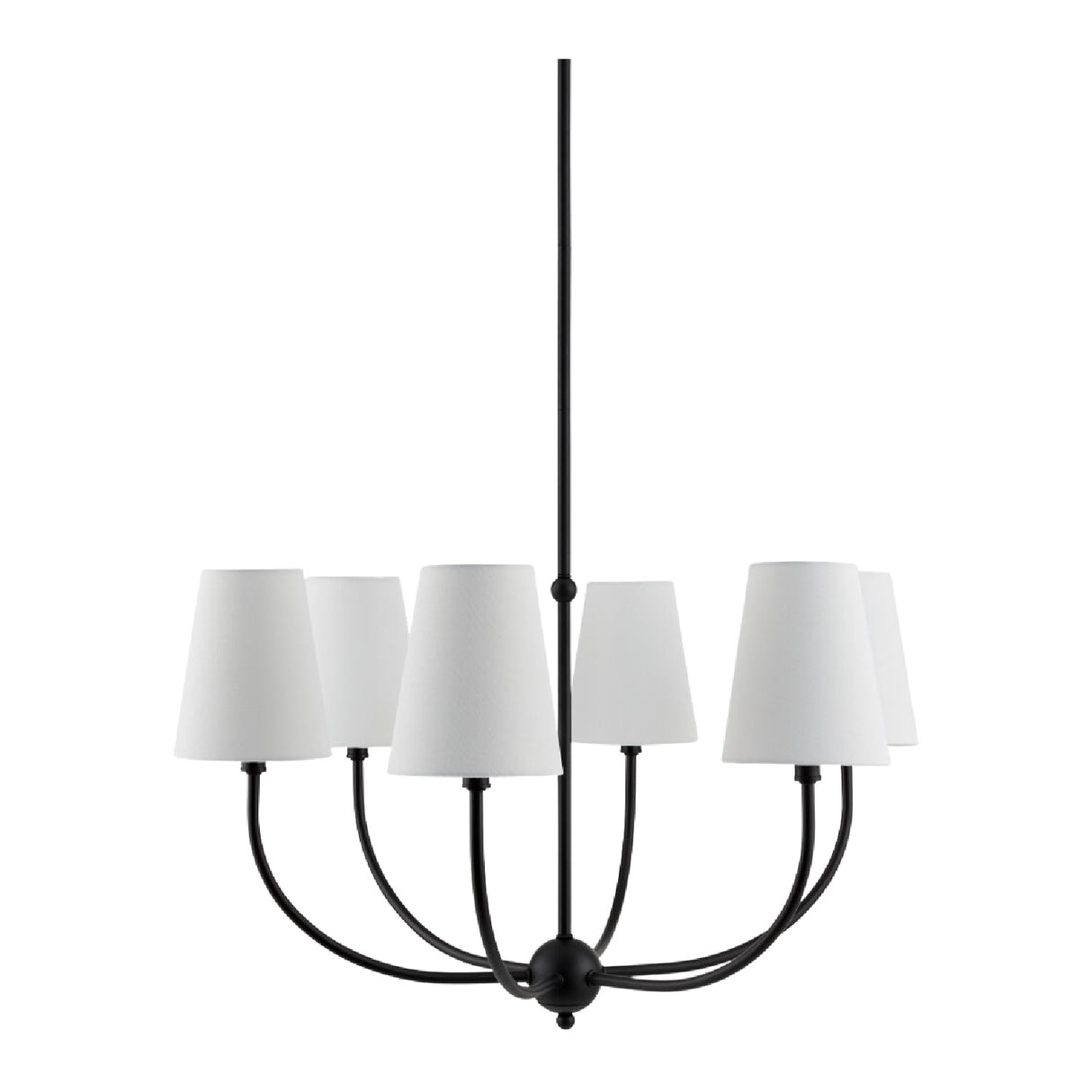 Modern European furniture - White Cotton Shade Chandelier - www.oroa.com | Oroa.com