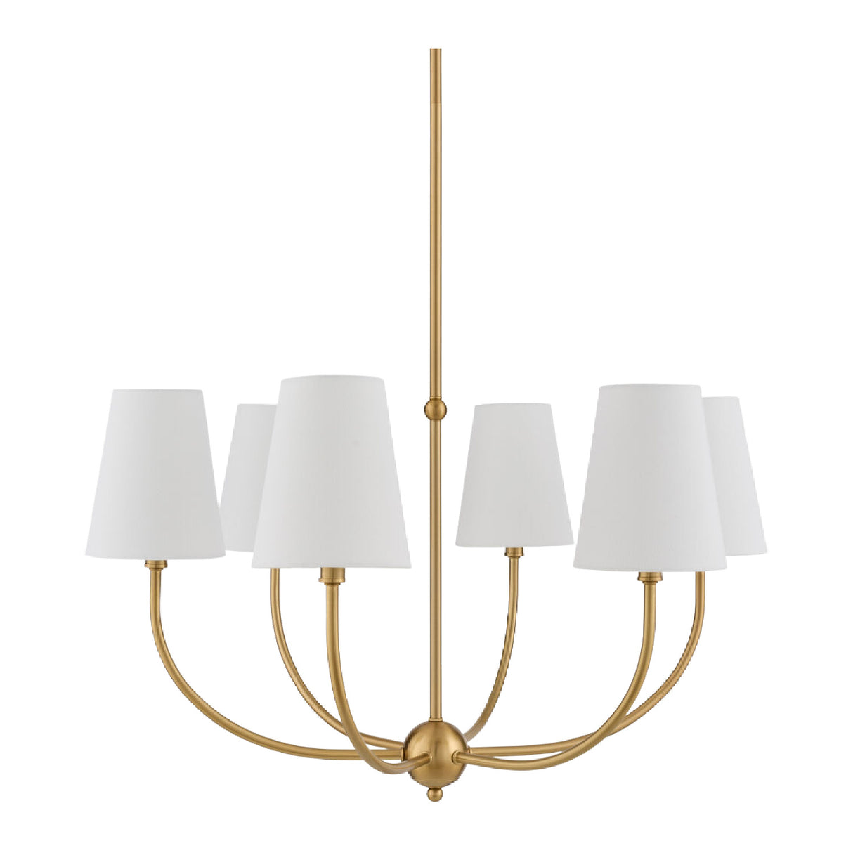 Modern European furniture - White Cotton Shade Chandelier - www.oroa.com | Oroa.com