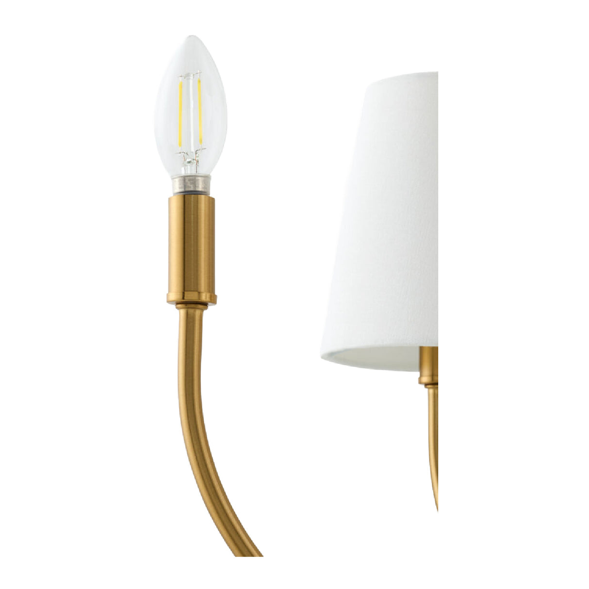 Modern European furniture - White Cotton Shade Chandelier - www.oroa.com | Oroa.com
