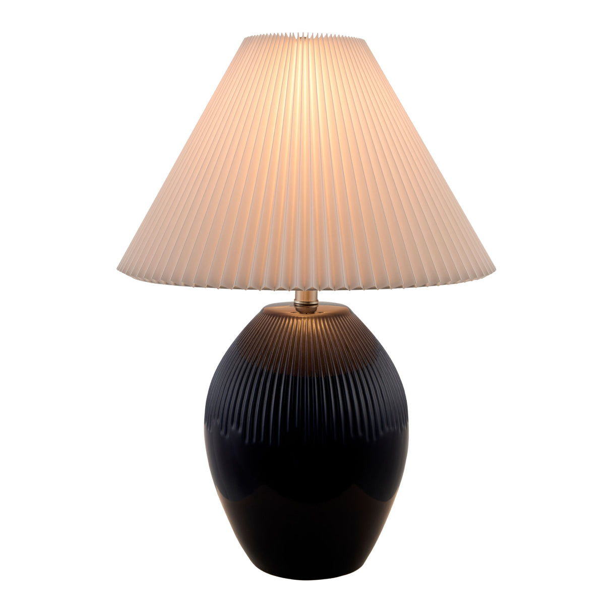 Modern European furniture - Ceramic Pleated Linen Table Lamp - www.oroa.com | Oroa.com