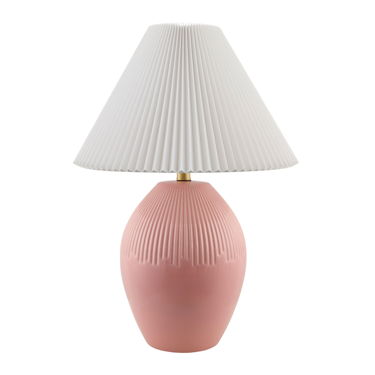 Modern European furniture - Ceramic Pleated Linen Table Lamp - www.oroa.com | Oroa.com
