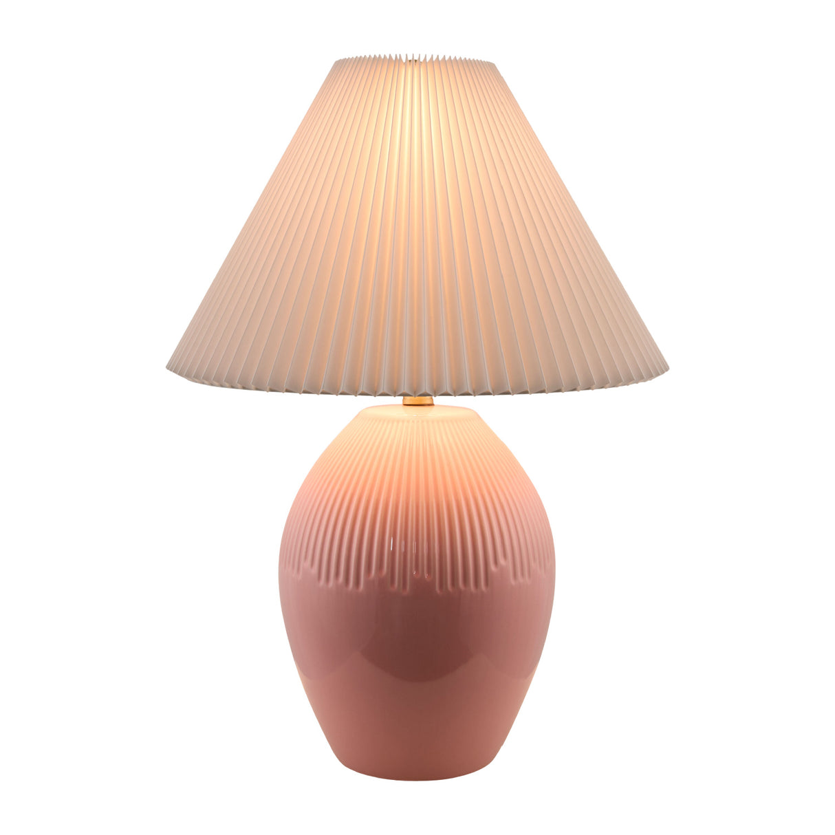 Modern European furniture - Ceramic Pleated Linen Table Lamp - www.oroa.com | Oroa.com
