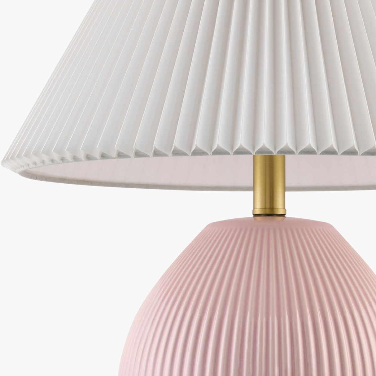 Modern European furniture - Ceramic Pleated Linen Table Lamp - www.oroa.com | Oroa.com