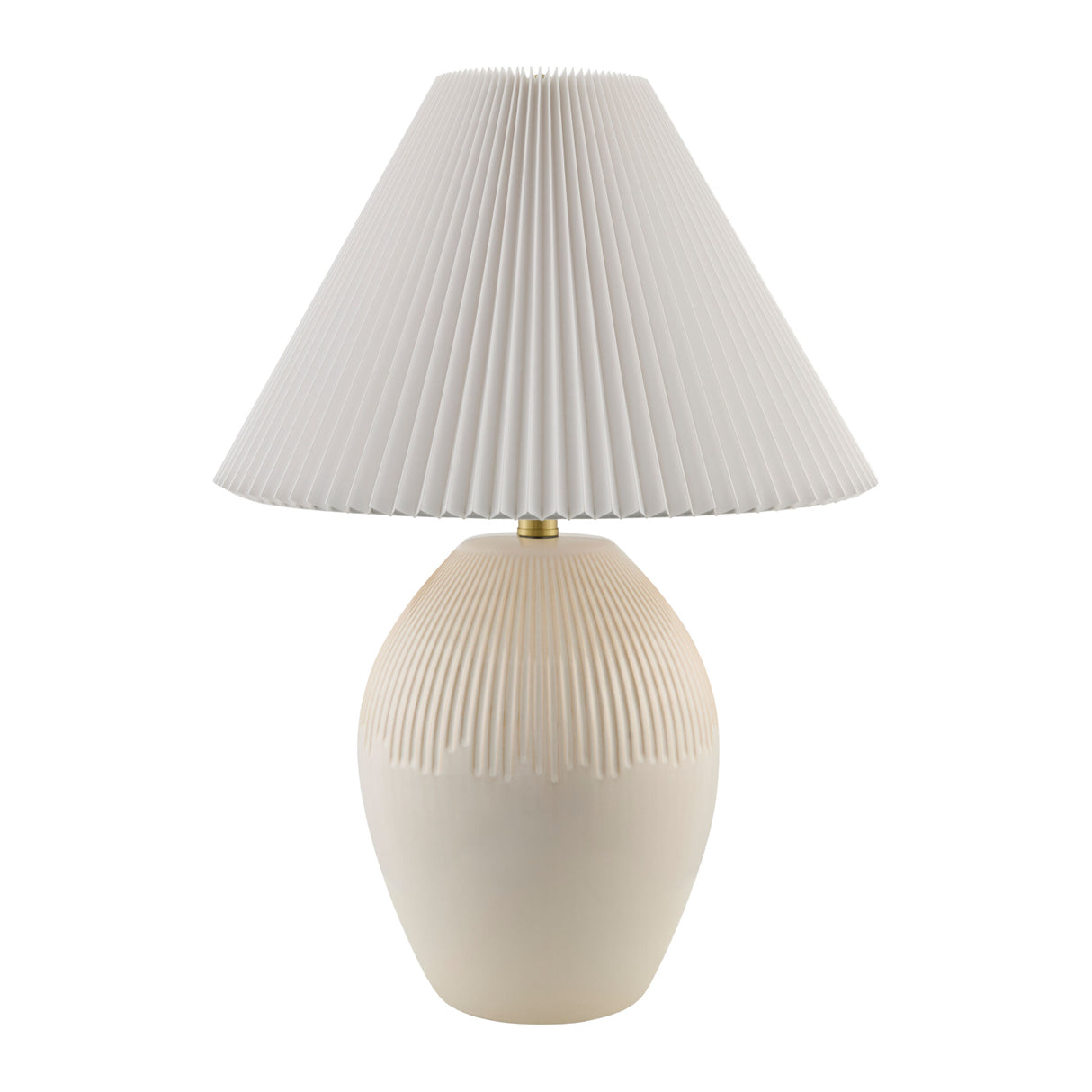 Modern European furniture - Ceramic Pleated Linen Table Lamp - www.oroa.com | Oroa.com