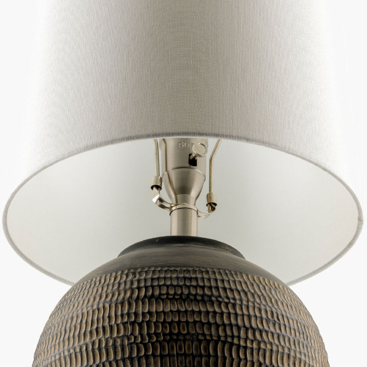 Modern European furniture - Glazed Black Ceramic Table Lamp - www.oroa.com | Oroa.com