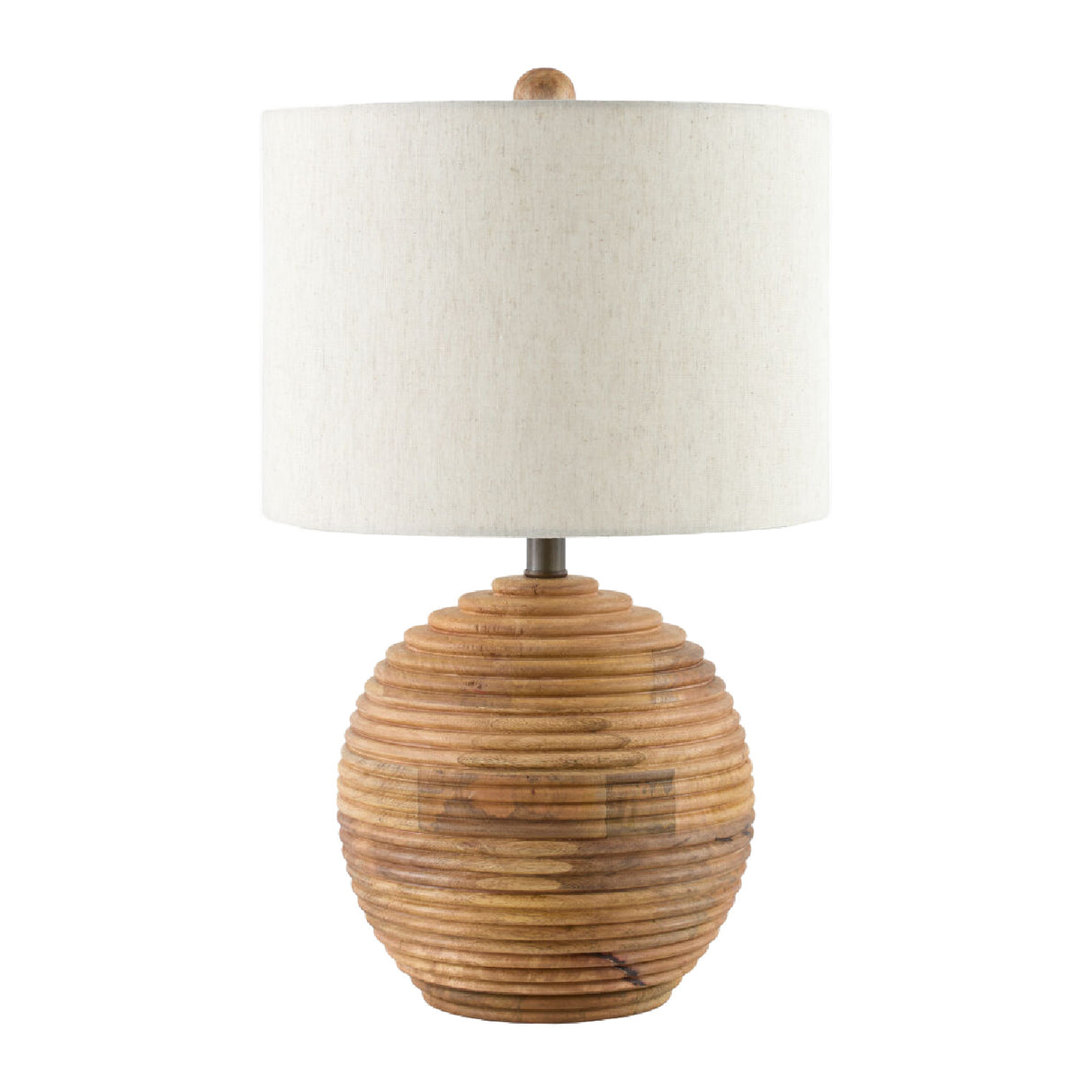 Modern European furniture - Natural Acacia Accent Table Lamp - www.oroa.com | Oroa.com