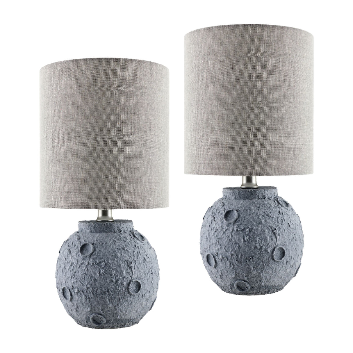Modern European furniture - Textured Round Base Table Lamps (2) - www.oroa.com | Oroa.com