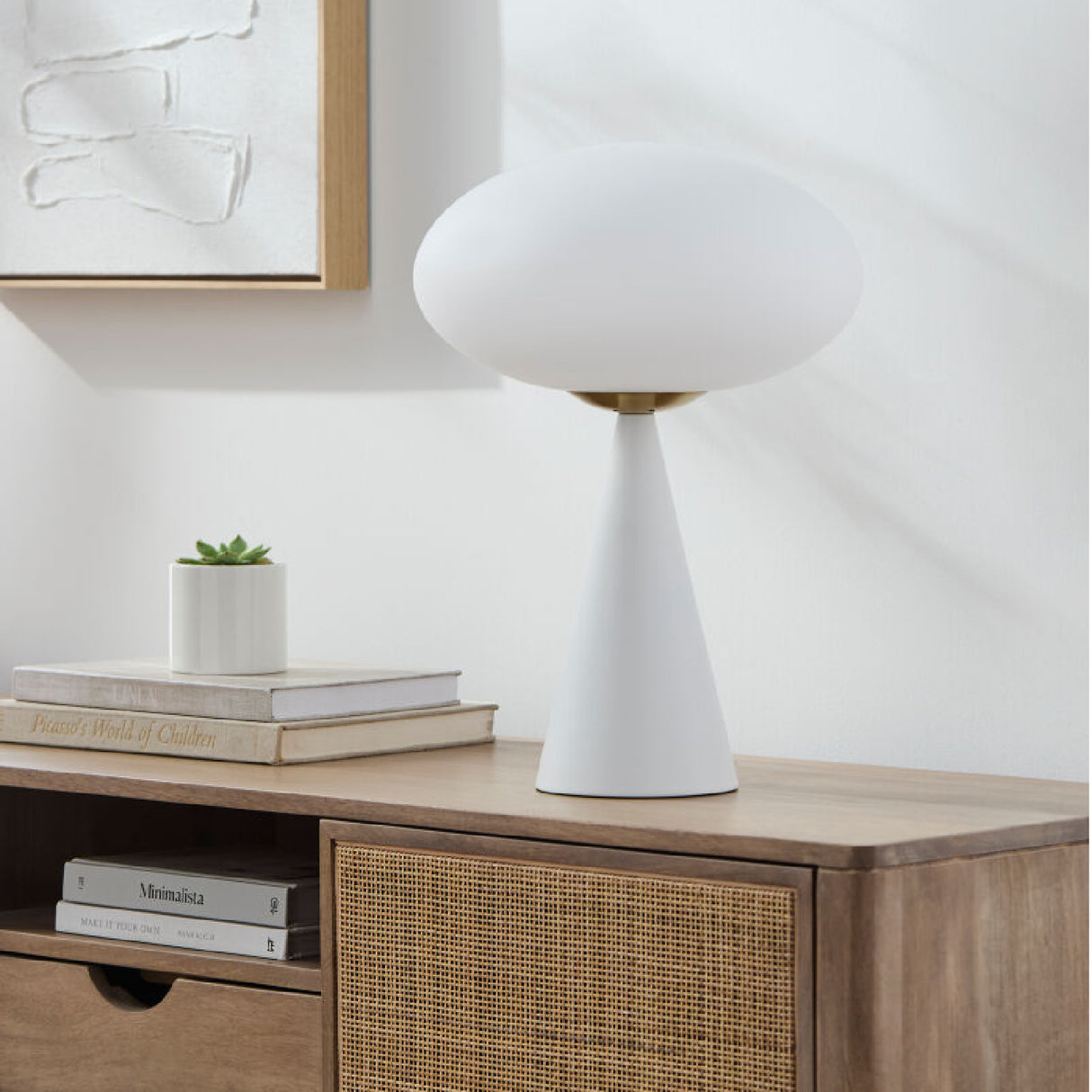 Modern European furniture - White Conical Iron Table Lamp - www.oroa.com | Oroa.com