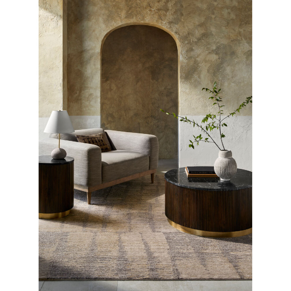 Modern European furniture - White Cotton Shade Table Lamp - www.oroa.com | Oroa.com