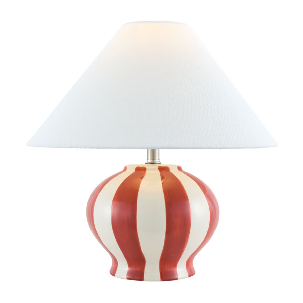 Modern European furniture - Lined Round Ceramic Table Lamp - www.oroa.com | Oroa.com