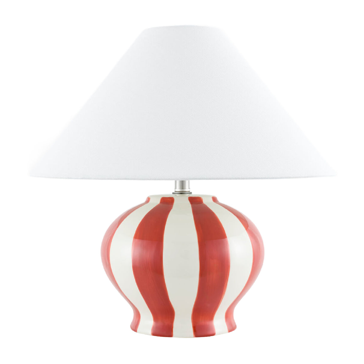 Modern European furniture - Lined Round Ceramic Table Lamp - www.oroa.com | Oroa.com