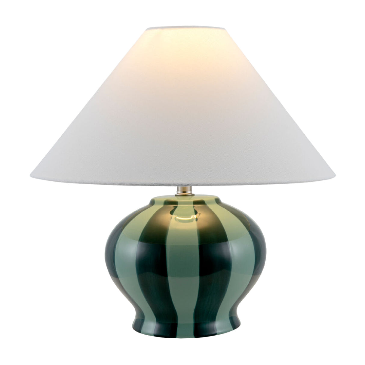 Modern European furniture - Lined Round Ceramic Table Lamp - www.oroa.com | Oroa.com