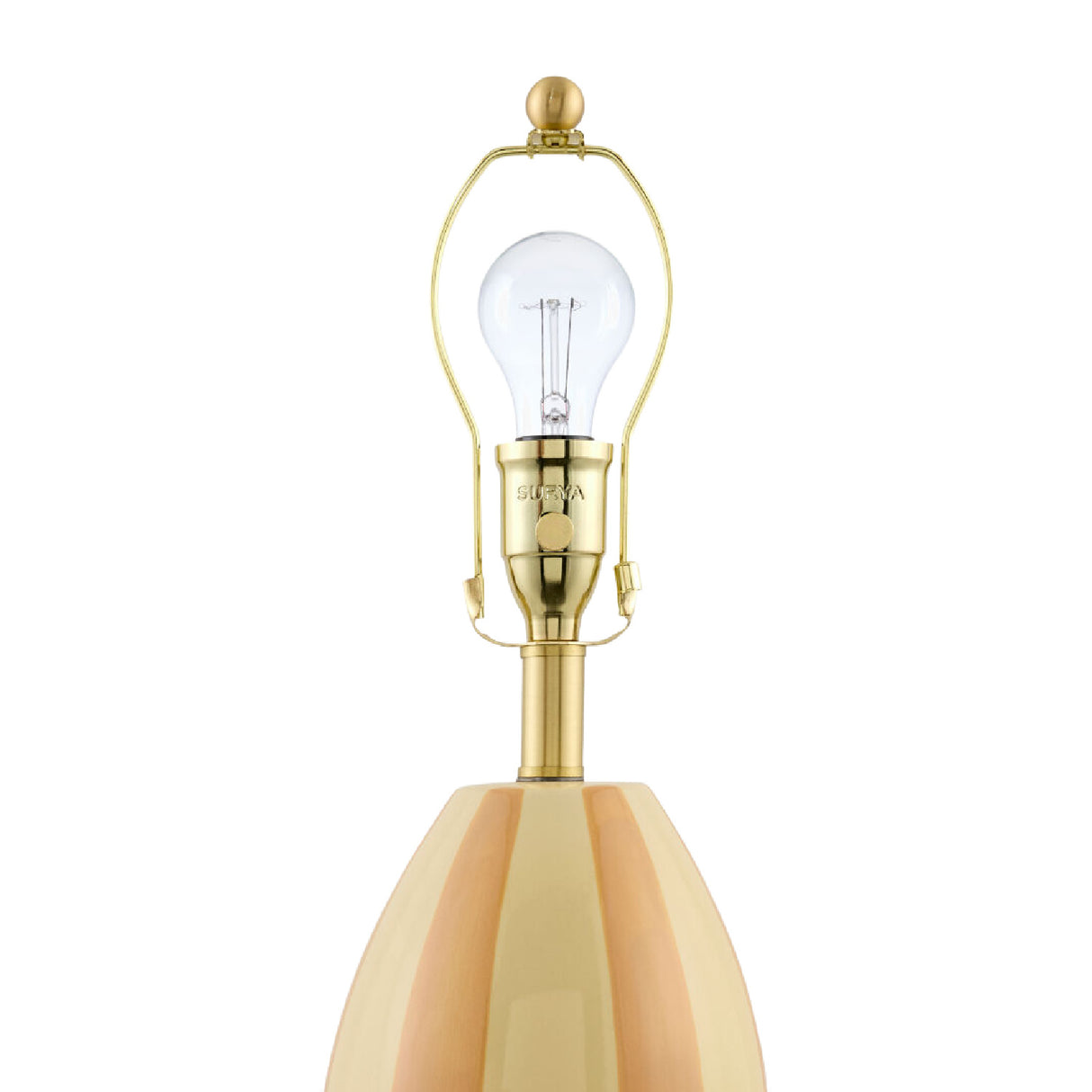 Modern European furniture - Yellow Striped Ceramic Table Lamp - www.oroa.com | Oroa.com