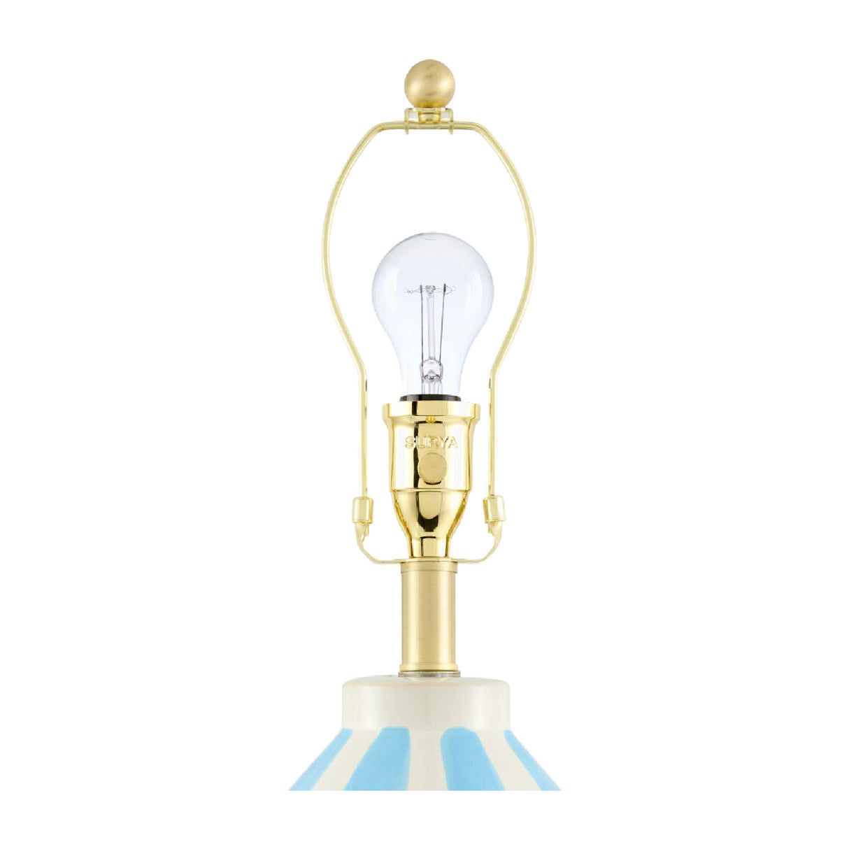 Modern European furniture - Vertical Lined Ceramic Table Lamp - www.oroa.com | Oroa.com