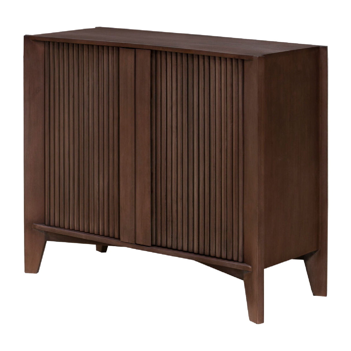 Modern European furniture - Reeded Mango Wood Cabinet - www.oroa.com | Oroa.com