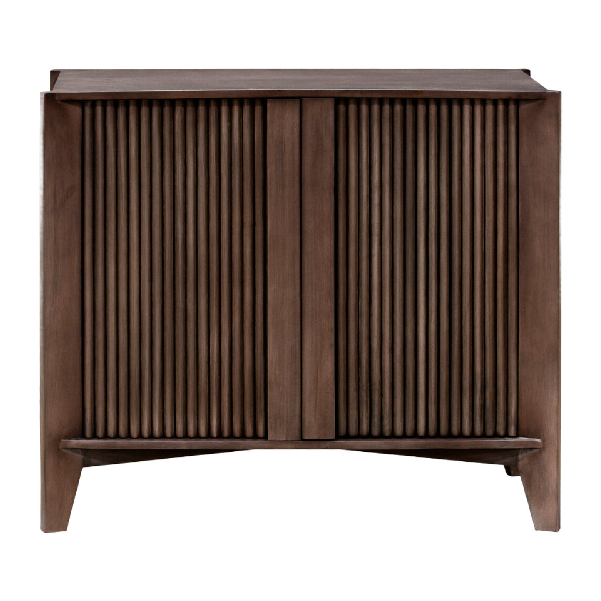 Modern European furniture - Reeded Mango Wood Cabinet - www.oroa.com | Oroa.com