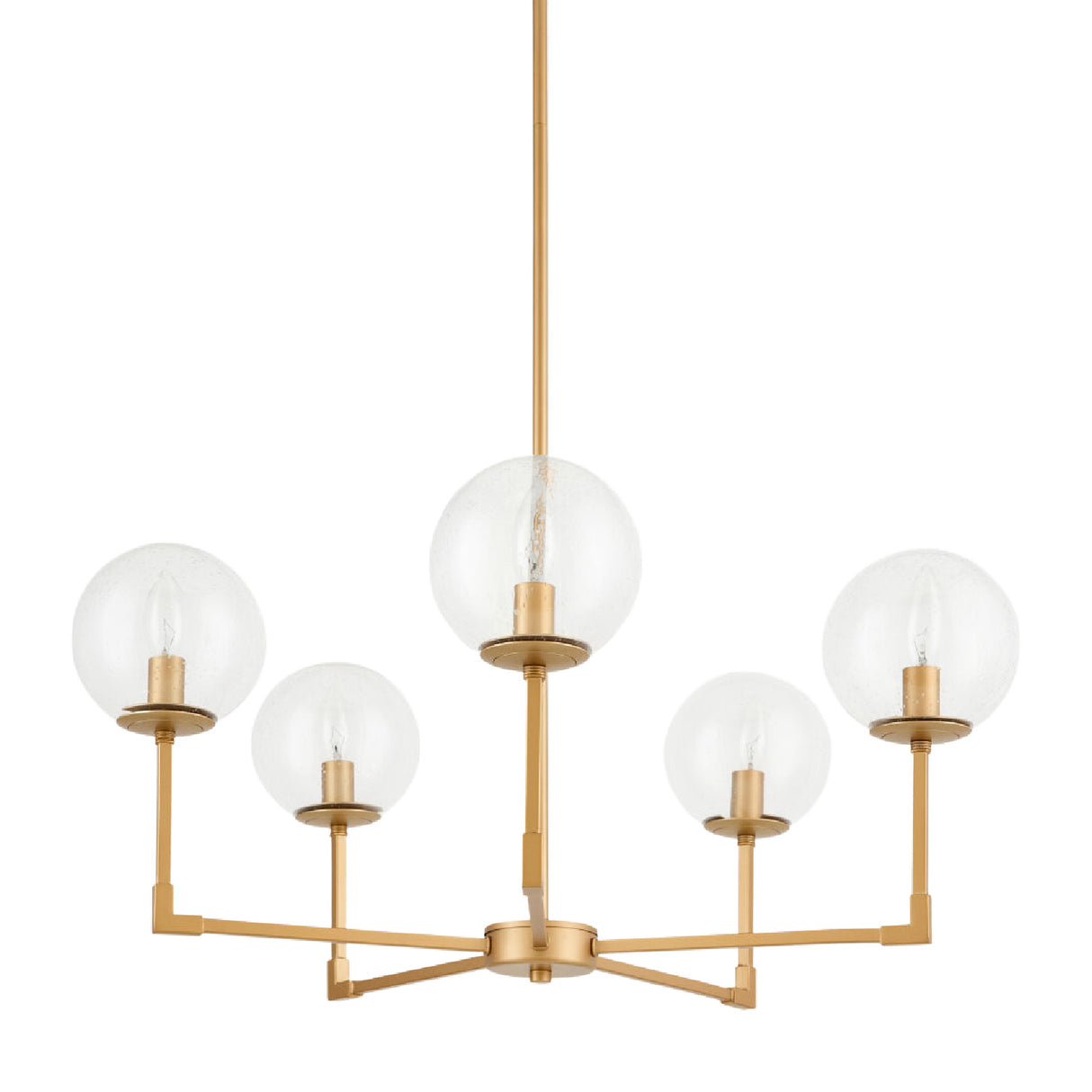 Modern European furniture - 5-Light Clear Glass Chandelier - www.oroa.com | Oroa.com