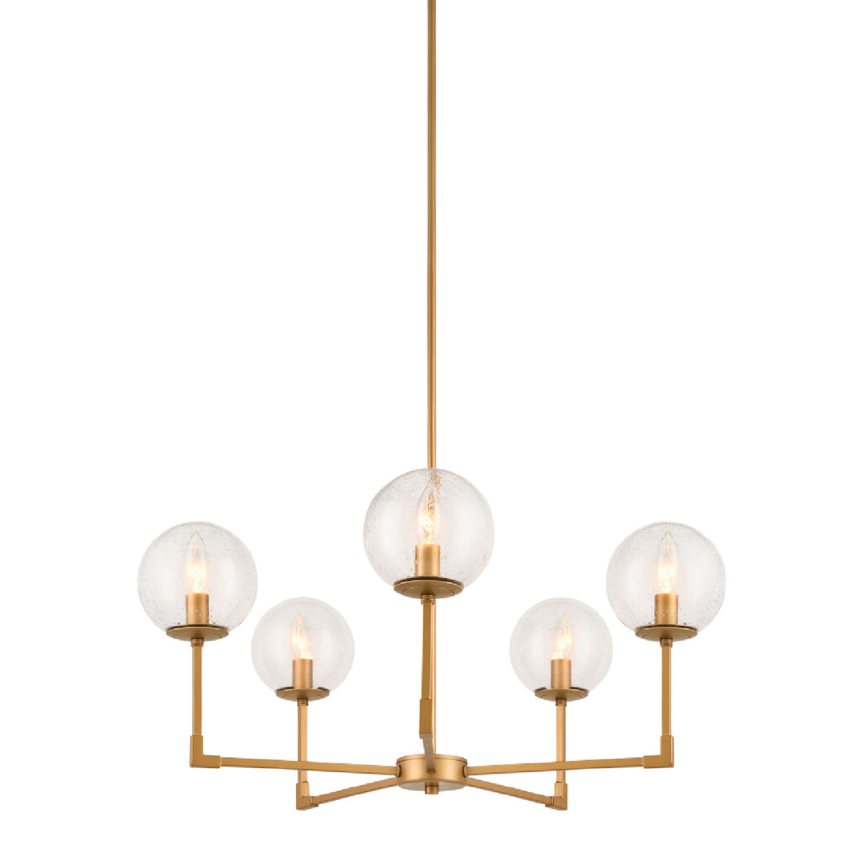 Modern European furniture - 5-Light Clear Glass Chandelier - www.oroa.com | Oroa.com