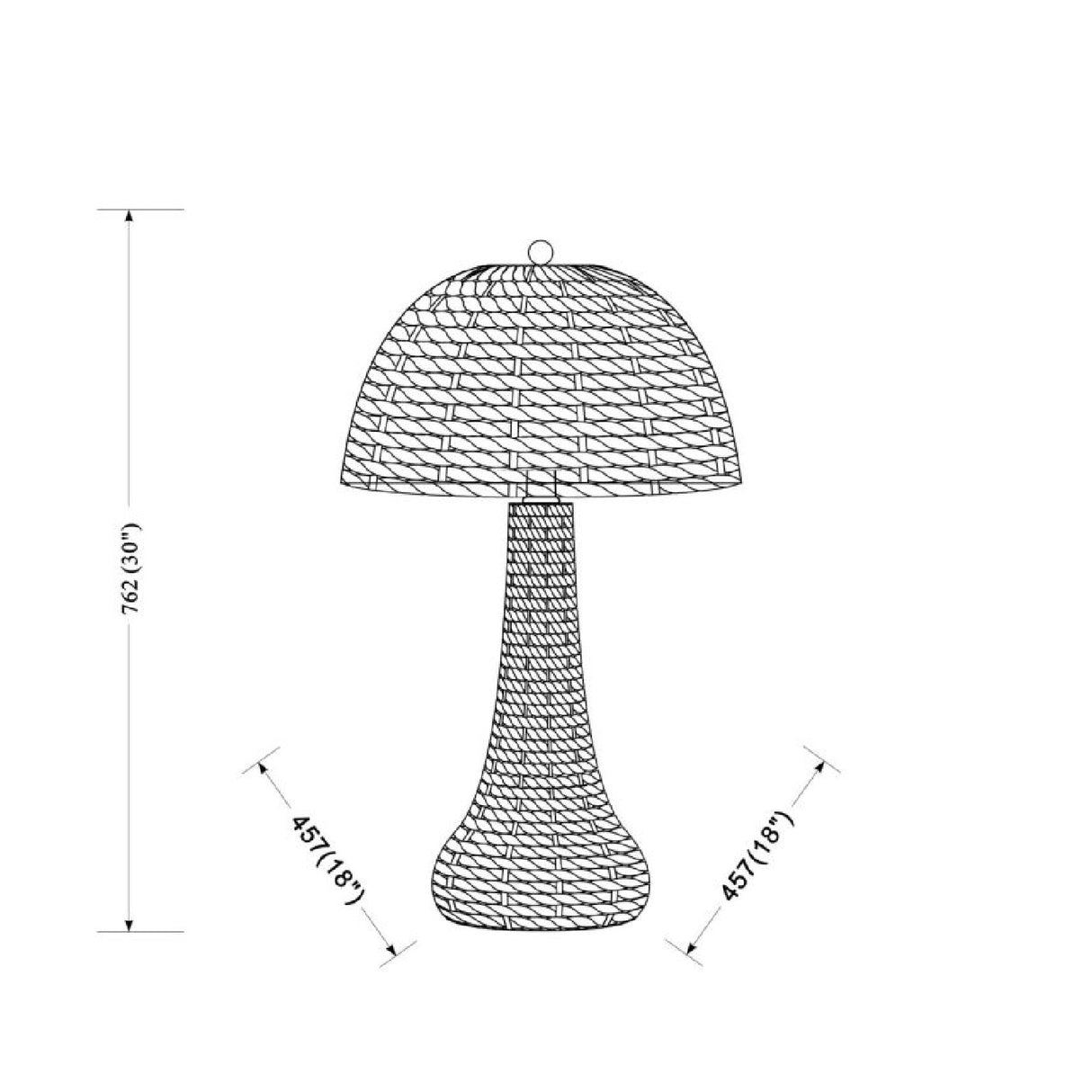 Modern European furniture - Domed Rattan Table Lamp - www.oroa.com | Oroa.com