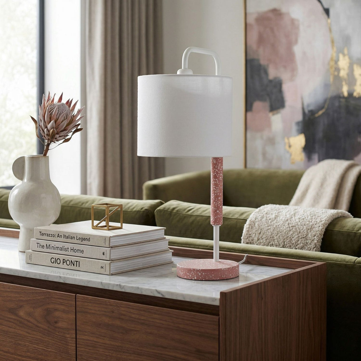 Modern European furniture - Gooseneck Linen Accent Table Lamp - www.oroa.com | Oroa.com