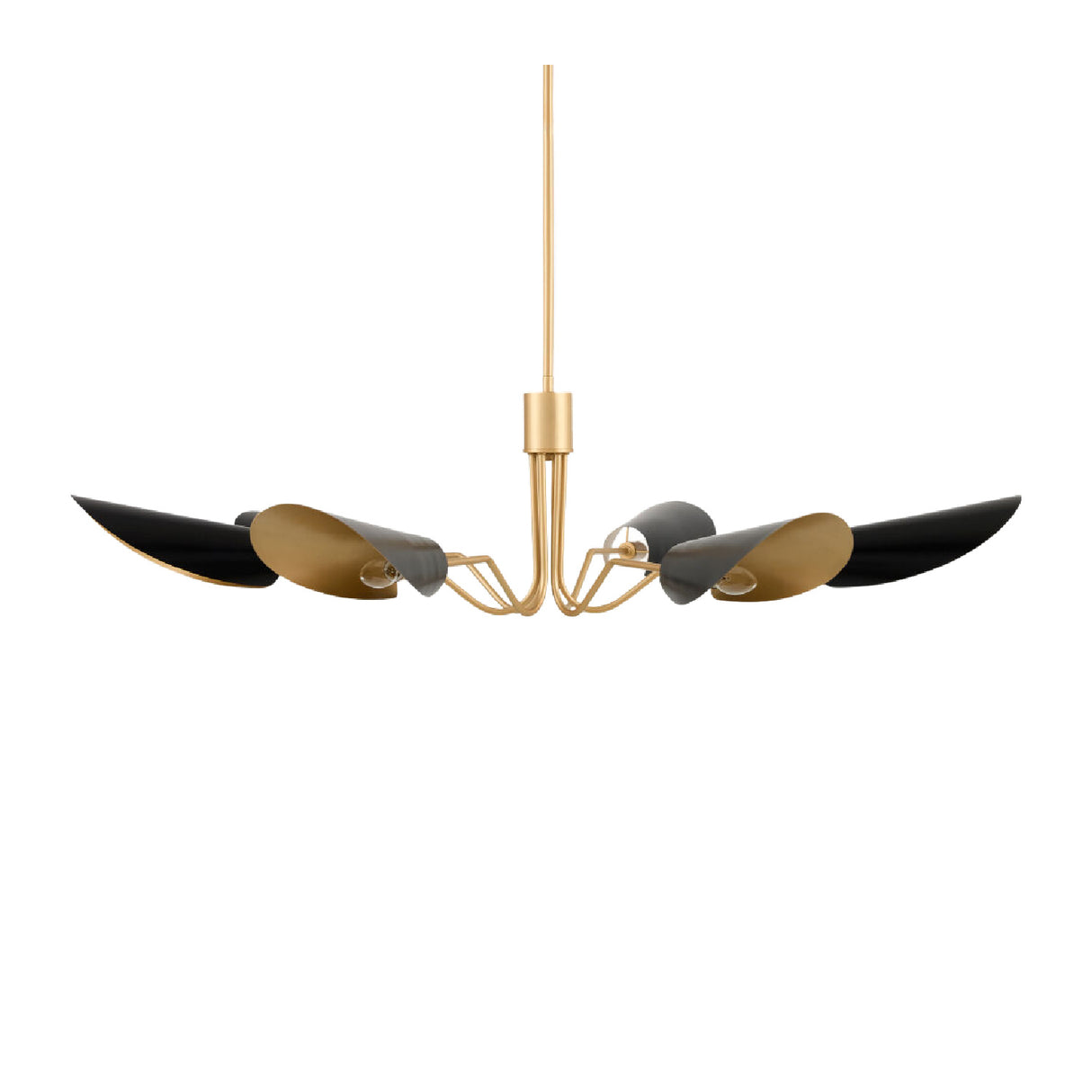 Modern European furniture - Black Metal Shades 6-Light Chandelier - www.oroa.com | Oroa.com