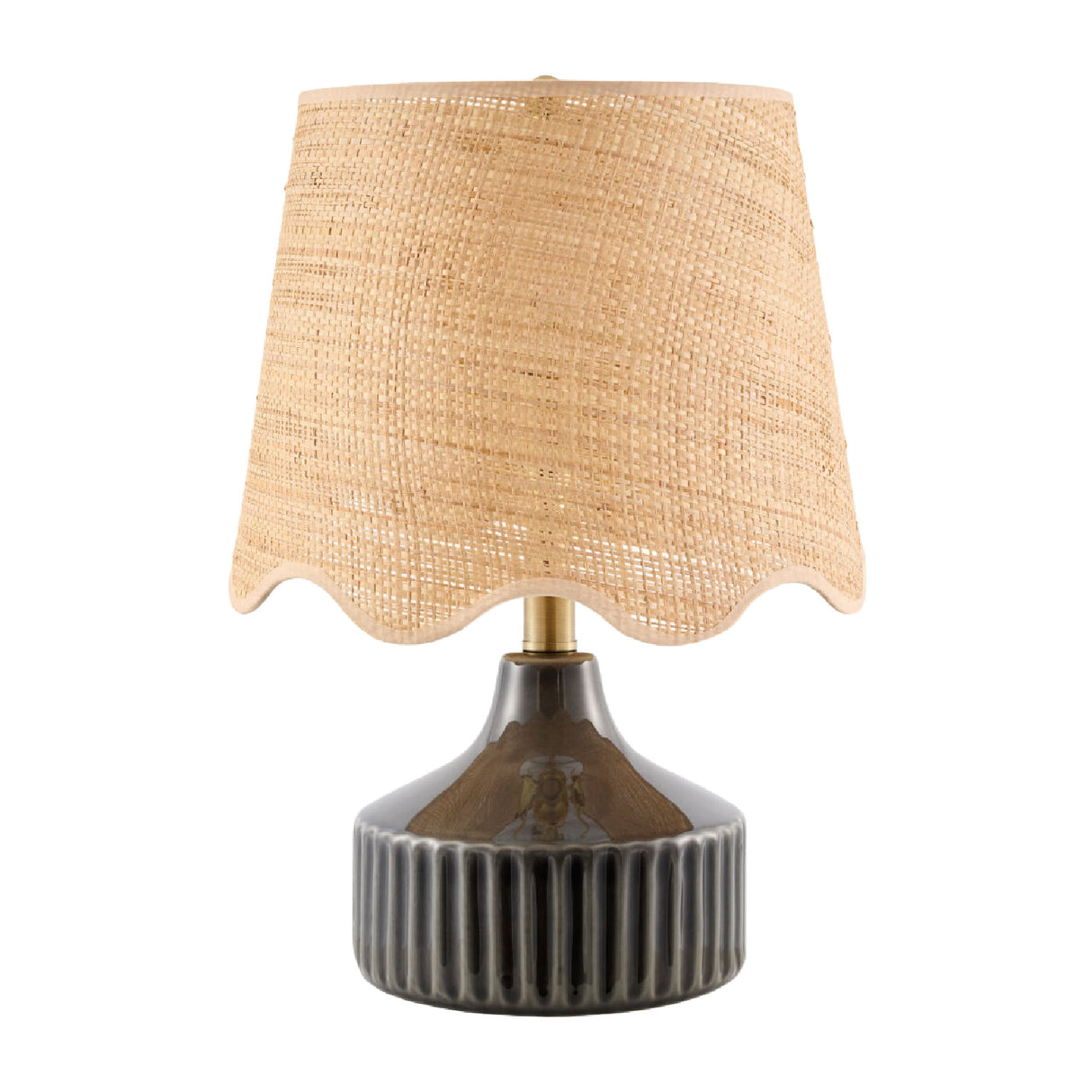 Modern European furniture - Scalloped Jute Table Lamp - www.oroa.com | Oroa.com