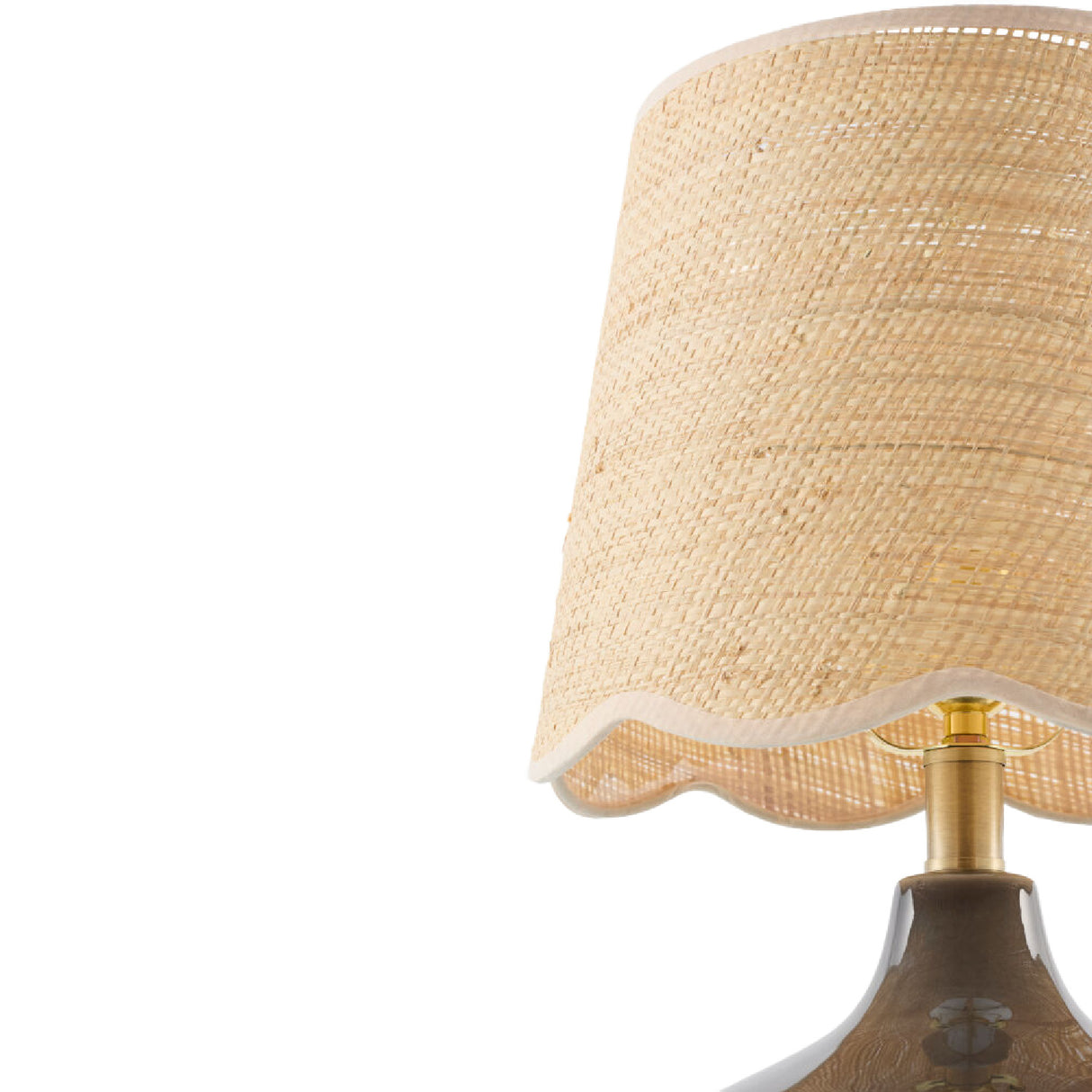 Modern European furniture - Scalloped Jute Table Lamp - www.oroa.com | Oroa.com