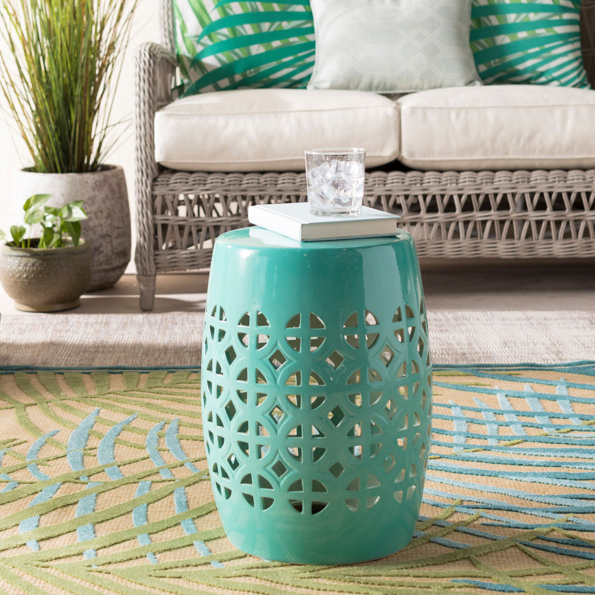 Modern European furniture - Openwork Ceramic Garden Stool - www.oroa.com | Oroa.com