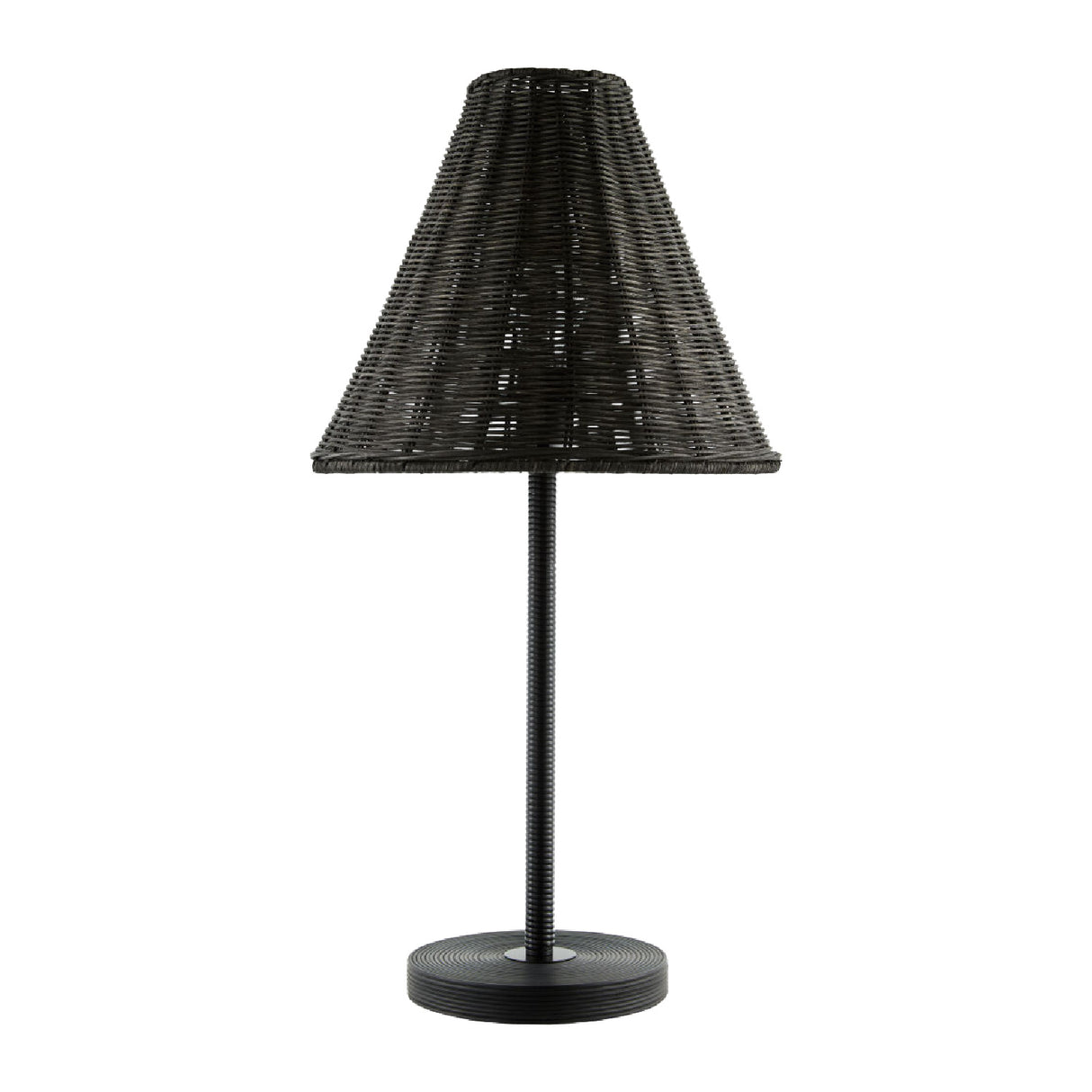 Modern European furniture - Black Rattan Accent Table Lamp - www.oroa.com | Oroa.com