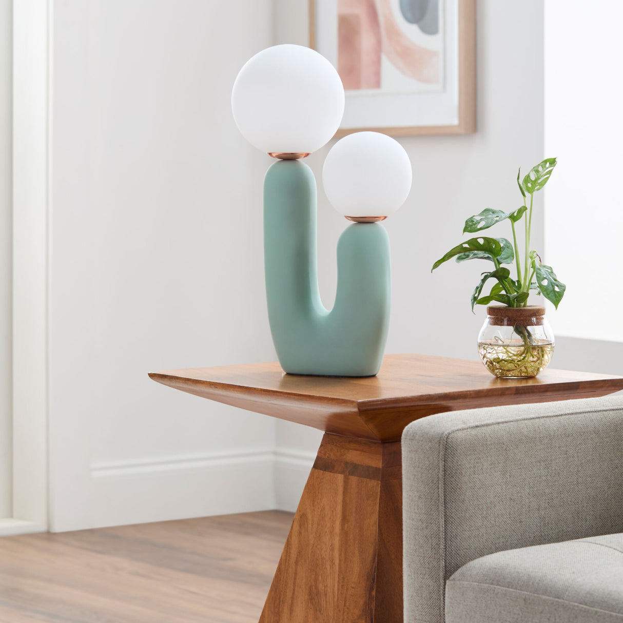 Modern European furniture - Double Round Glass Table Lamp S - www.oroa.com | Oroa.com