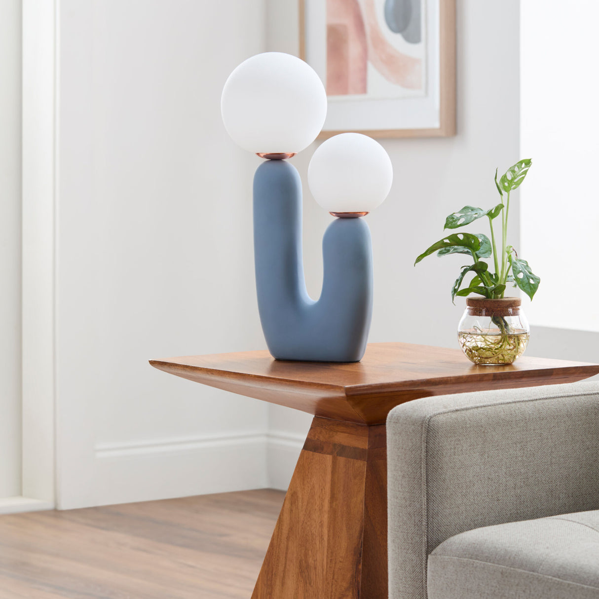 Modern European furniture - Double Round Glass Table Lamp S - www.oroa.com | Oroa.com