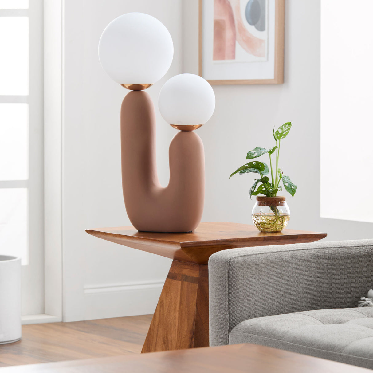 Modern European furniture - Double Round Glass Table Lamp L - www.oroa.com | Oroa.com