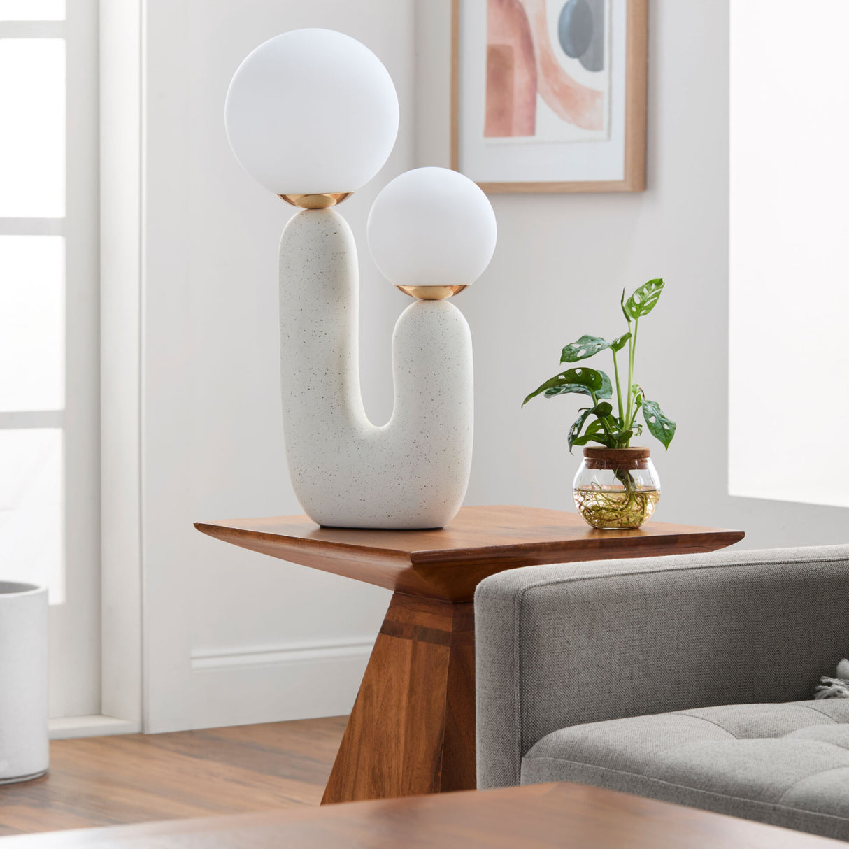 Modern European furniture - Double Round Glass Table Lamp L - www.oroa.com | Oroa.com