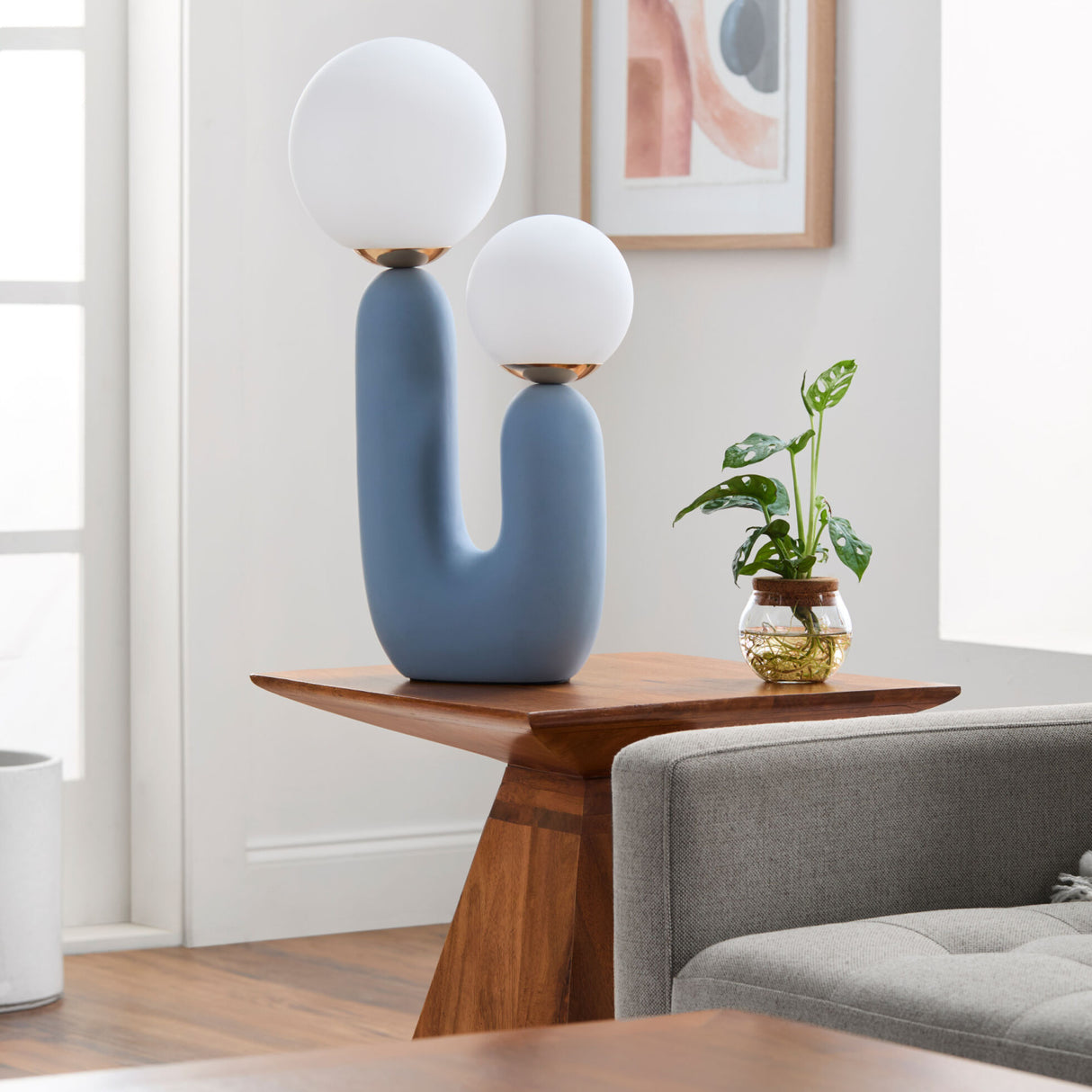 Modern European furniture - Double Round Glass Table Lamp L - www.oroa.com | Oroa.com