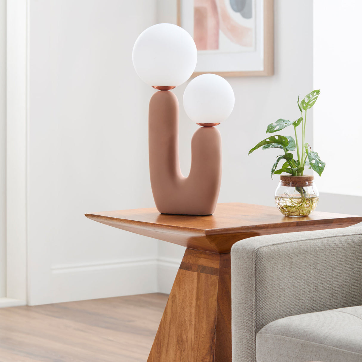 Modern European furniture - Double Round Glass Table Lamp S - www.oroa.com | Oroa.com
