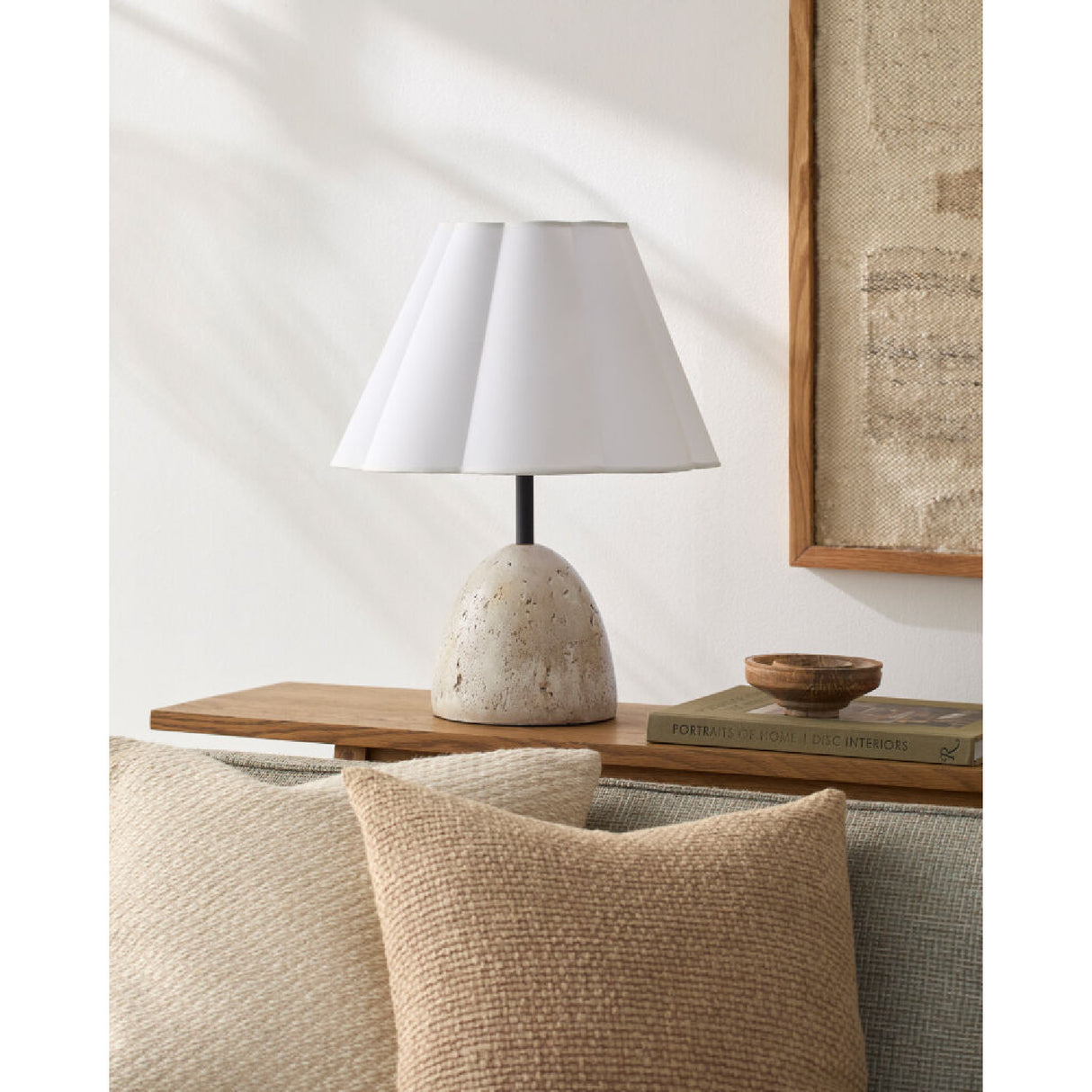 Modern European furniture - Brown Concrete Cotton Table Lamp - www.oroa.com | Oroa.com