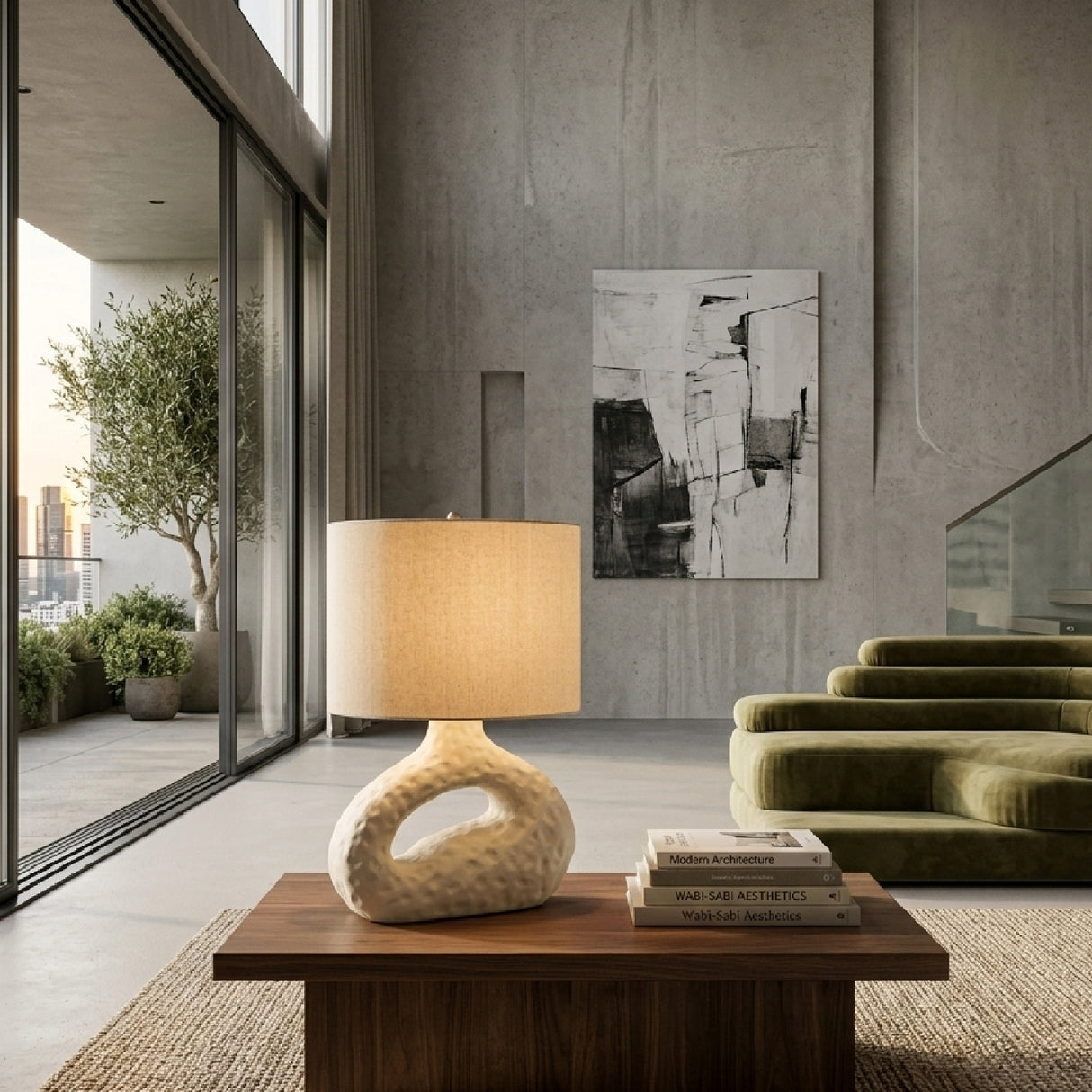 Modern European furniture - White Carved Accent Table Lamp - www.oroa.com | Oroa.com