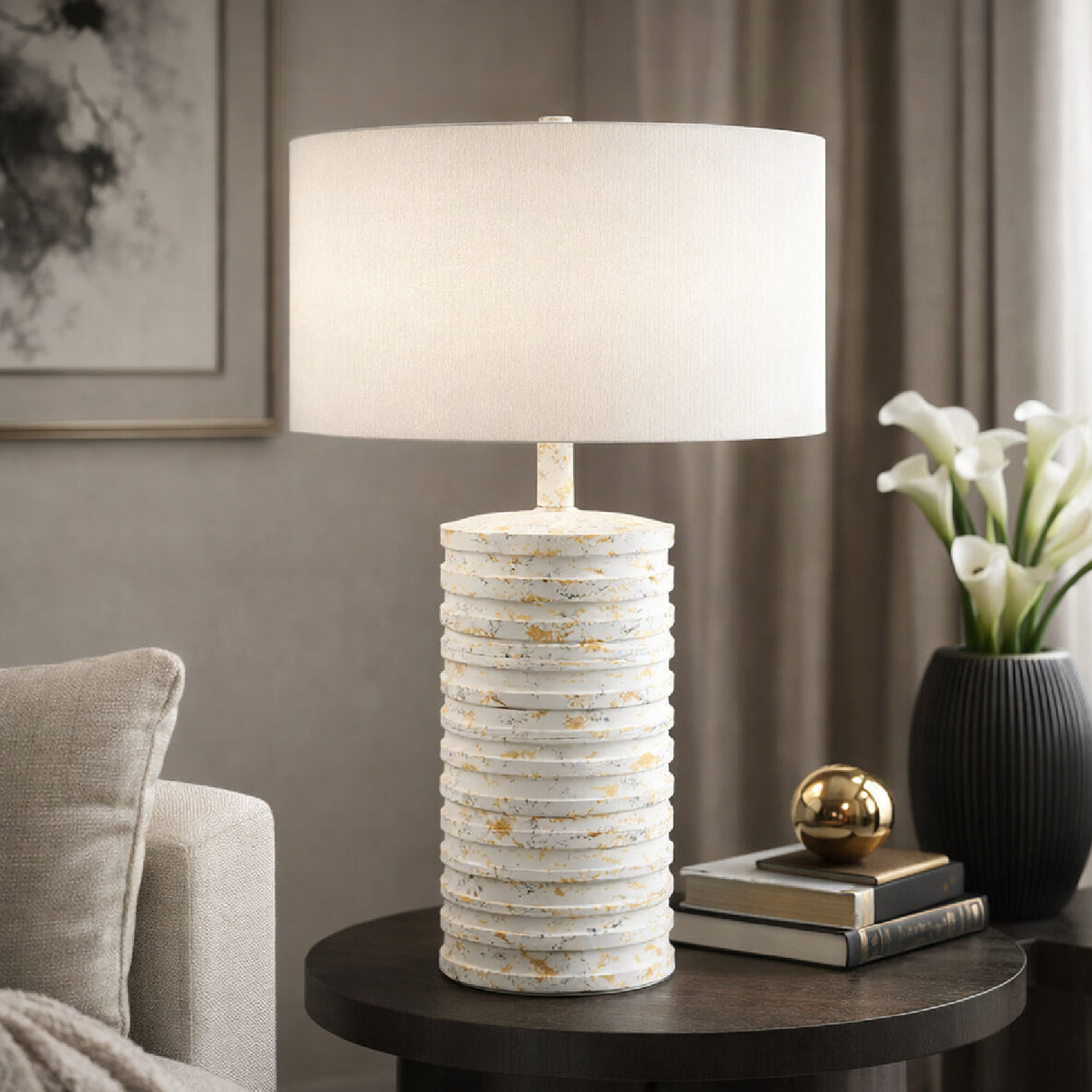 Modern European furniture - Painted Accent Table Lamp - www.oroa.com | Oroa.com
