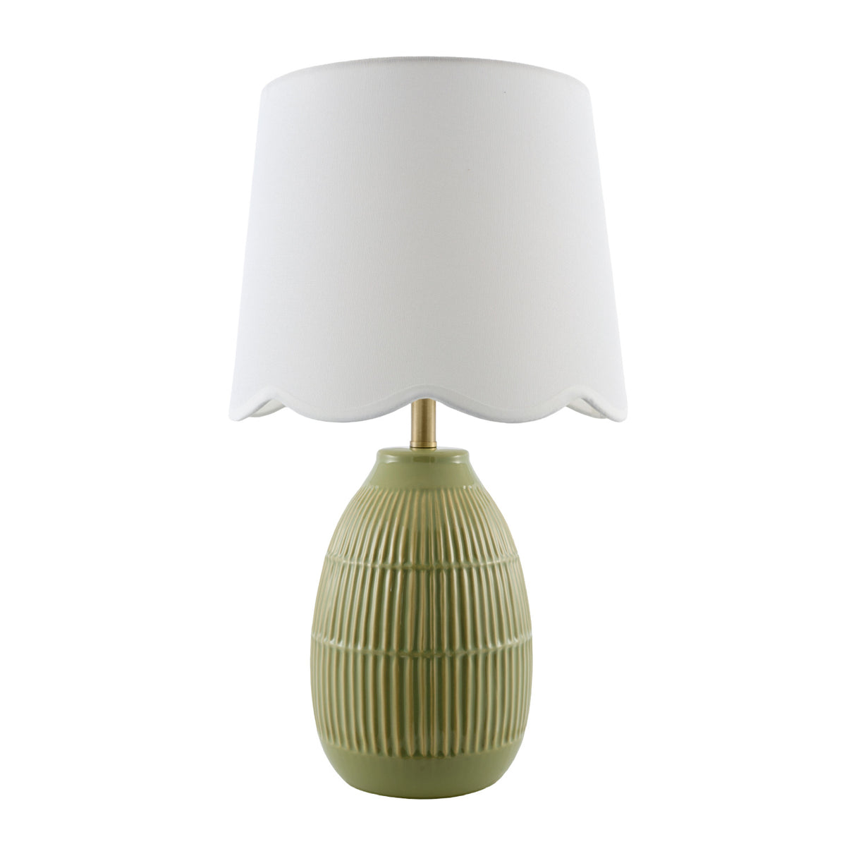 Modern European furniture - Scalloped Linen Ceramic Table Lamp - www.oroa.com | Oroa.com