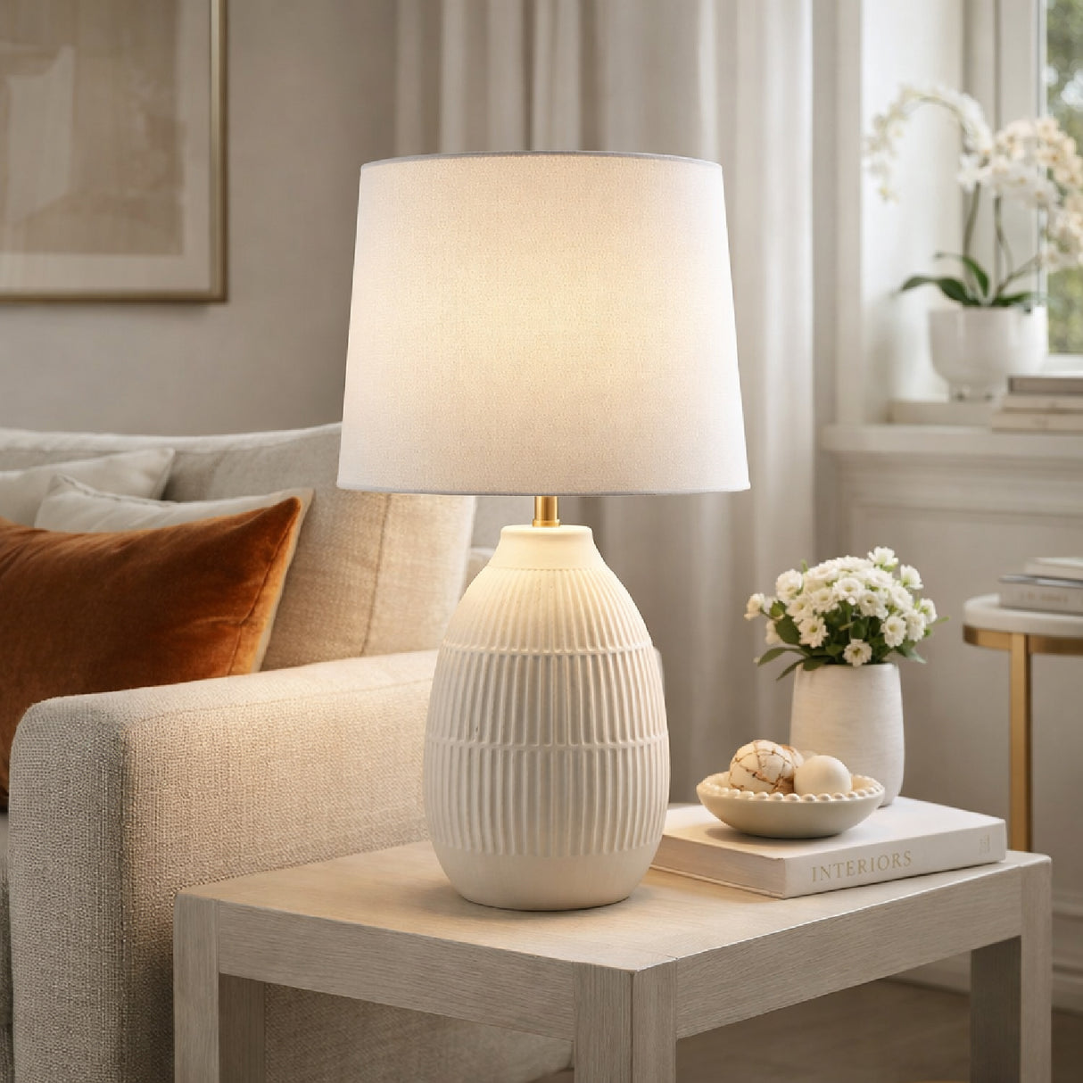 Modern European furniture - High Gloss Ceramic Table Lamp - www.oroa.com | Oroa.com