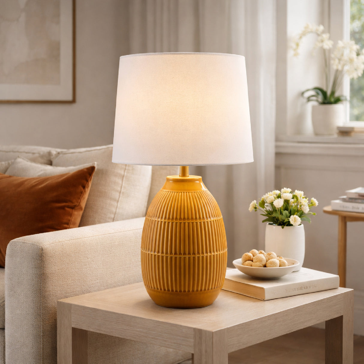 Modern European furniture - High Gloss Ceramic Table Lamp - www.oroa.com | Oroa.com