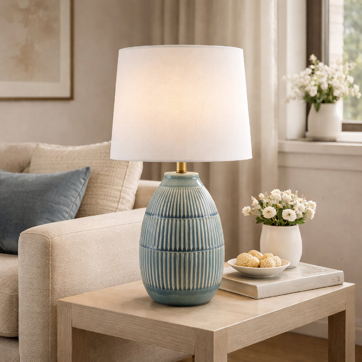 Modern European furniture - High Gloss Ceramic Table Lamp - www.oroa.com | Oroa.com
