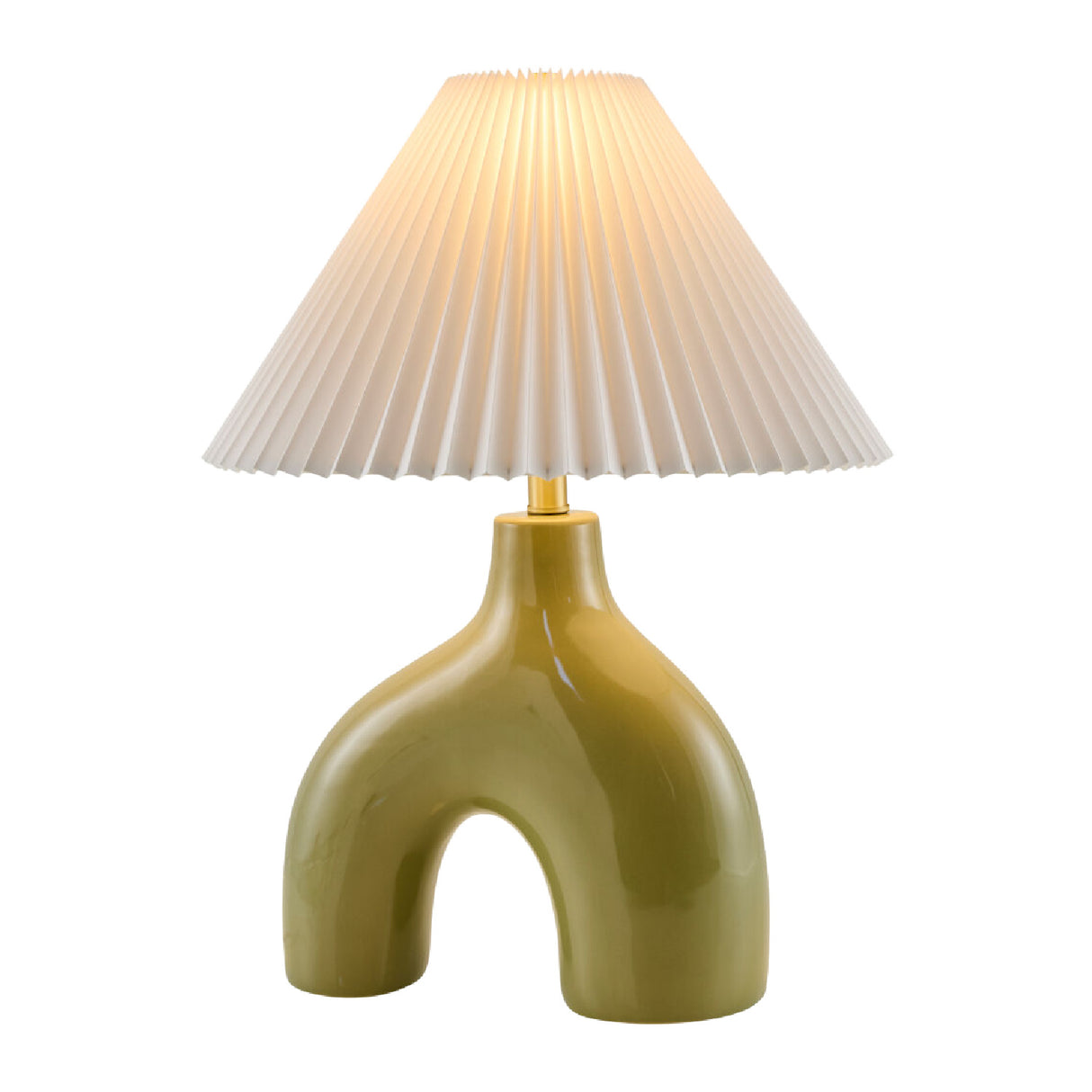 Modern European furniture - Pleated Fabric Arched Table Lamp - www.oroa.com | Oroa.com